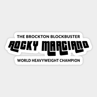 Rocky Marciano World Heavyweight Champion Sticker